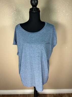 Mirol Heather Blue Pocket Tee Short Sleeve XL Everyday Casual